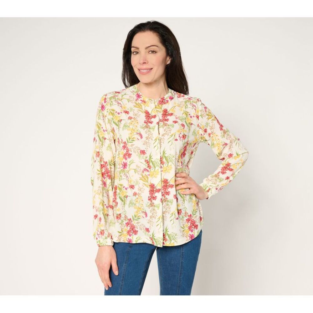 Joan Rivers Classics Collection Women's Top Plus Sz 3X Multi-colored A676530